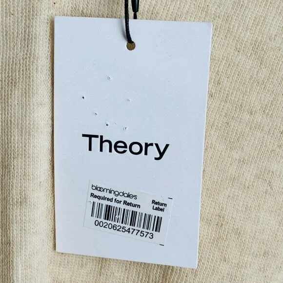 NWT Theory Drawstring Hooded Sweatshirt Size L - Picture 10 of 13